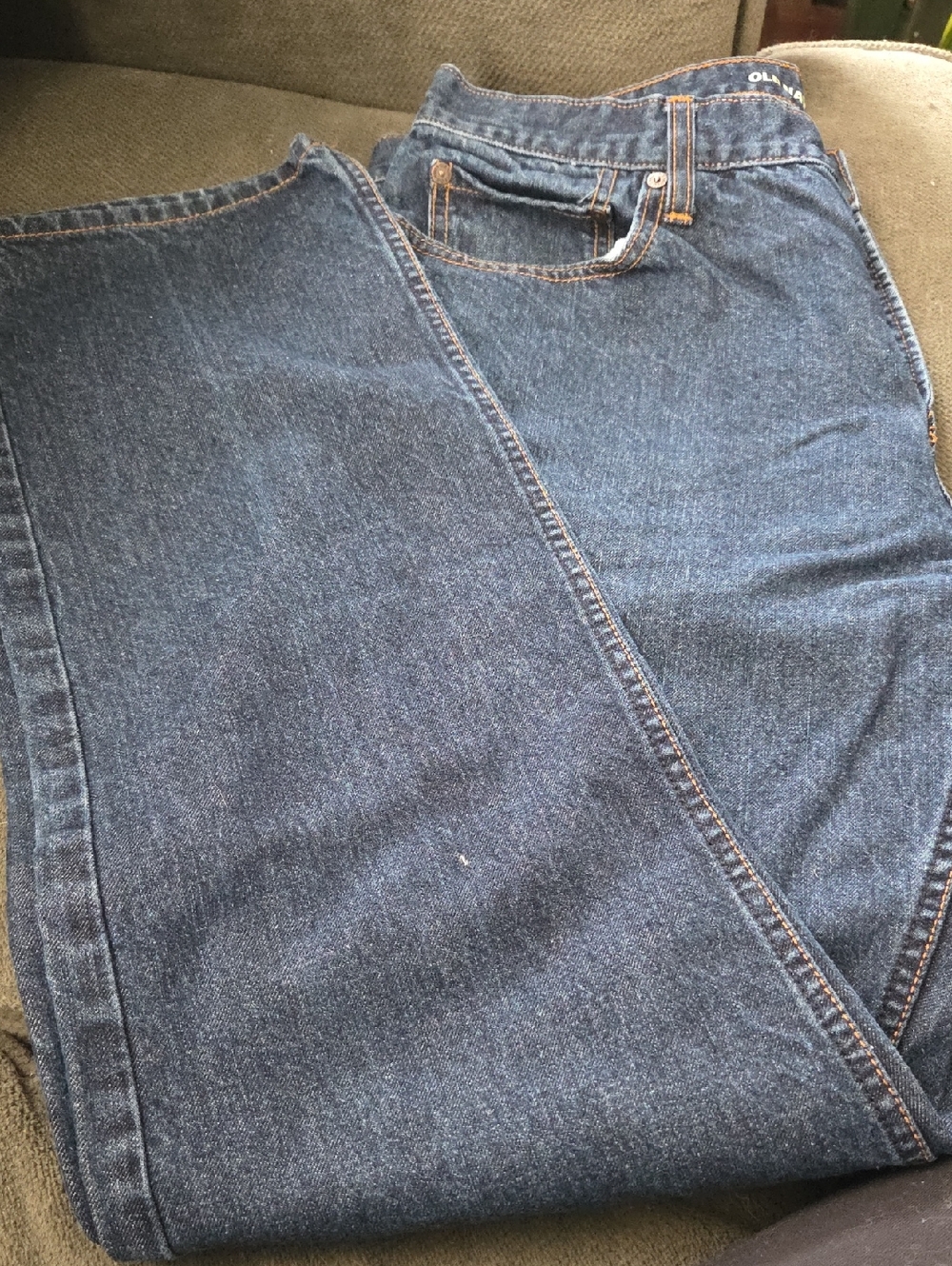 Old Navy Men's Dark Blue Straight-Leg Jeans